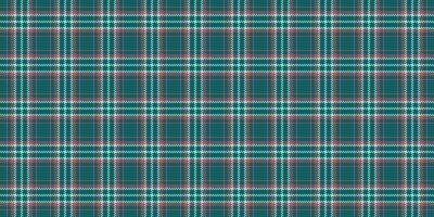 1960s fabric pattern, group textile seamless texture. Cowboy plaid check tartan background in cyan and red colors. vector