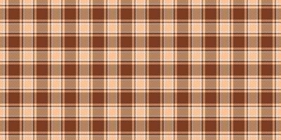 Elegant brown and peach plaid pattern. Perfect for textile design, autumnal projects, or creating a cozy atmosphere. vector