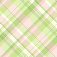 Elegant pastel plaid pattern in soft greens and pinks. Perfect for textile design, springsummer projects, or creating a delicate, feminine aesthetic. vector