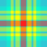 Robe fabric background, sofa check texture plaid. Textured tartan pattern seamless textile in green and teal colors. vector