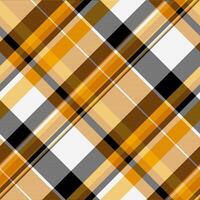 Vibrant diagonal plaid pattern in autumnal hues. Perfect for fall fashion, textile design, or website backgrounds. The intersecting lines create a dynamic, energetic feel. vector