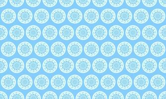 Serene light blue repeating pattern featuring delicate, swirling circular motifs. Perfect for backgrounds, textiles, or website design. vector