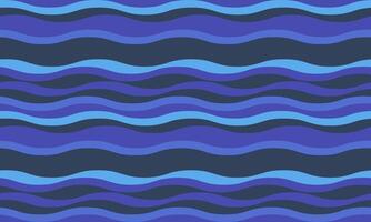 Abstract wavy lines in shades of blue create a calming, flowing pattern ideal for backgrounds, textile designs, or website banners. vector