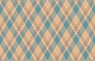 Subtle diagonal plaid pattern in muted teal and peach tones. Perfect for textile design, website backgrounds, or autumnal themed projects. vector