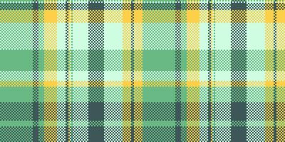 Checking background check textile, picture seamless fabric. Customer pattern tartan texture plaid in green and light colors. vector
