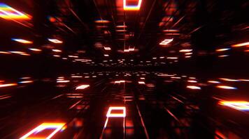 Red Cybernetic Infinity Neon Area Background VJ Loop I 4K video