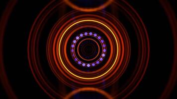 Light Blue and Orange Abstraction of Round Glowing Dots Background VJ Loop I 4K video