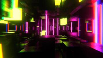 Light Green and Pink Neon Area with Chip Texture Background VJ Loop I 4K video
