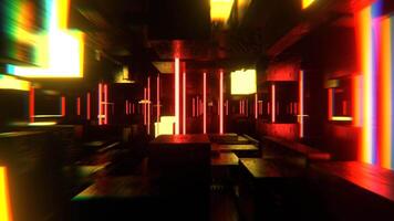 Green and Red Neon Area with Chip Texture Background VJ Loop I 4K video