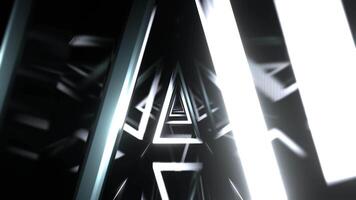 White Infinity Neon Triangle Portal Background VJ Loop I 4K video