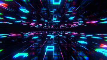 Cyan and Pink Cybernetic Infinity Neon Area Background VJ Loop I 4K video