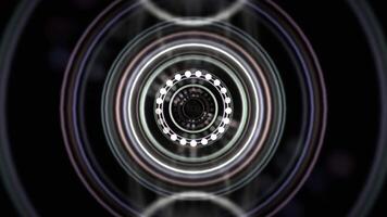 White Abstraction of Round Glowing Dots Background VJ Loop I 4K video