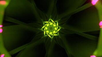 Light Green and Pink Psychedelic Abstract Strobe Neon Hallway Background VJ Loop I 4K video