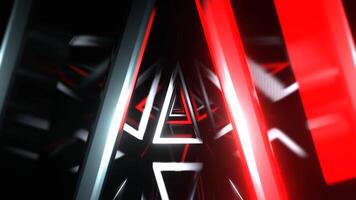 Red and White Infinity Neon Triangle Portal Background VJ Loop I 4K video