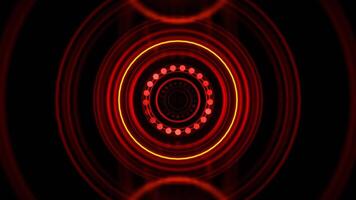 Red and Orange Abstraction of Round Glowing Dots Background VJ Loop I 4K video