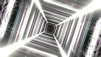 White Futuristic Neon Strobe Infinity Mine Background VJ Loop I 4K video
