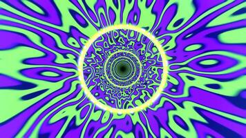 roxa e luz verde psicodélico abstrato túnel fundo vj ciclo Eu 4k video
