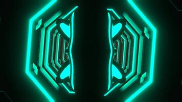 röd och turkos neon psychedelic abstrakt Blixt bakgrund vj slinga jag 4k video