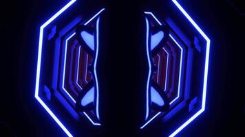 Light Blue and Orange Neon Psychedelic Abstract Strobe Background VJ Loop I 4K video