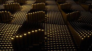 Golden Infinite Cycle of Column Growth Background VJ Loop I 4K video