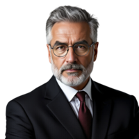 A man with glasses and a beard in a suit png