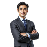 An asian man in a suit and tie png
