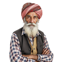 An old man with a turban and beard png