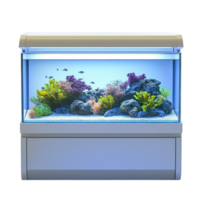 Aquarium with Bright Plants and Exotic Fish Creating a Beautiful Display png