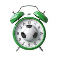 Alarm Clock with Soccer Ball Transparent Background png