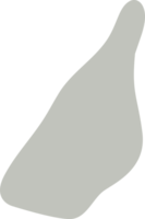 Abstract organic shape. Irregular form. Light gray color. Smooth edges. Transparent background. Solid fill. Simple design. Modern art. Minimalist aesthetic. Isolated element. png