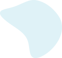 Abstract organic shape. Irregular form. Light blue color. Smooth edges. Isolated background. Solid fill. Simple design. Modern art. Minimalist aesthetic. Isolated element. png