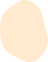 Abstract organic shape. Irregular form. Light peach color. Smooth edges. Transparent background. Solid fill. Simple design. Modern art. Minimalist aesthetic. Isolated element. png