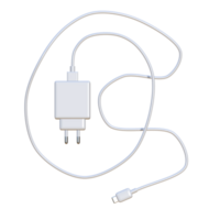 3d illustration of a mobile phone charger. Suitable for use as a presentation and advertising media in the gadget and technology fields png