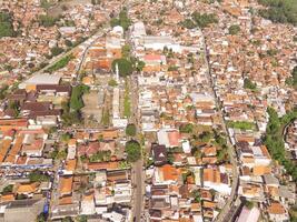 Cicalengka, Indonesia. Aerial Landscape. Cicalengka is a district in West Java, big civilization in the countryside. High angle view of Residential District and Cityscape. Densely Populated photo