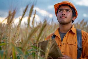A man in a field photo