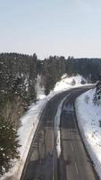 Snowy Highway in the Forest video