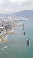 A Seaside Cityscape Drone View video