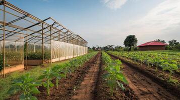 Sustainable Farming in a Greenhouse photo