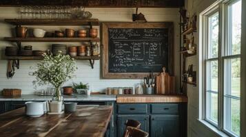 Rustic Farmhouse Kitchen with Warm Wooden Accents photo