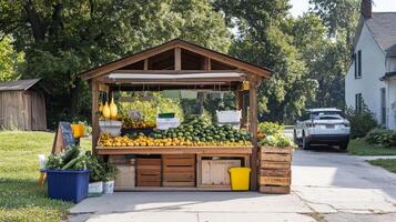 Fresh Produce Stand at Local Farmers Market photo