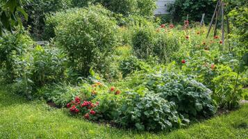 A Bountiful Garden Blooms in Summer photo