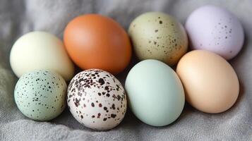 Colorful Eggs in a Nest photo