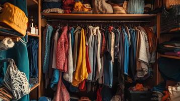 A Colorful and Well-Organized Wardrobe photo