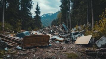 Desolation in the Woods. Environmental Catastrophe photo