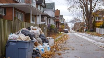 Urban Waste Problem in a Residential Area photo