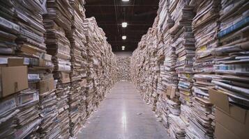 Massive Paper Recycling Facility. A Sustainable Resource Hub photo