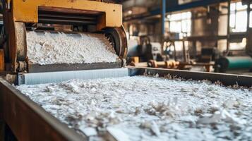 Paper Recycling Process in Industrial Setting photo