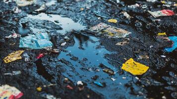 Urban Pollution. A Visual Representation of Waste photo