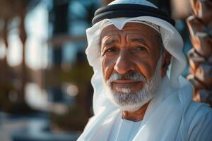 An arab man with a white beard photo