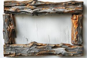 A wooden frame with a piece of wood on it photo